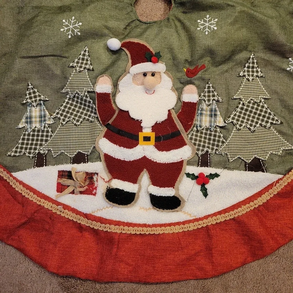 Christmas Tree Skirt Collar 48 Inch‎ Santa Soft Christmas Holiday